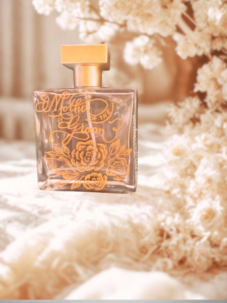 Perfume Bottle Engraving with Florals