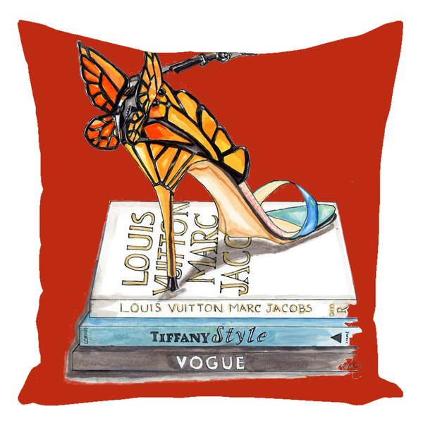 Butterfly Wing Sandal Throw Pillow - A Wincy Glass N Design