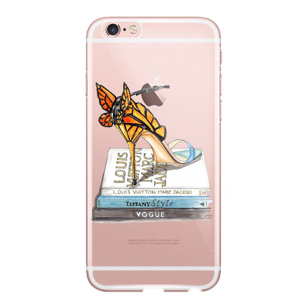 Butterfly Wing Sandal Fashion Illustration Phone Case - A Wincy Glass N Design