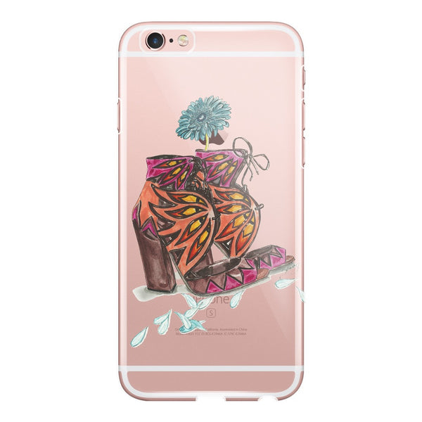 Sandals N Daisy Petals Fashion Illustration Phone Cases - A Wincy Glass N Design