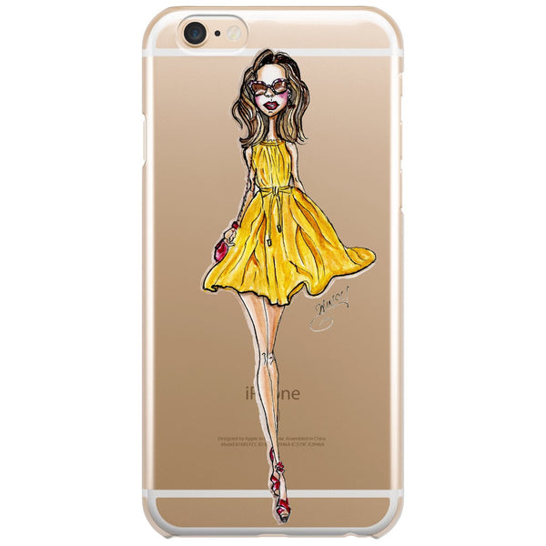 Miss Sunshine Fashion Illustration Phone Cases - A Wincy Glass N Design