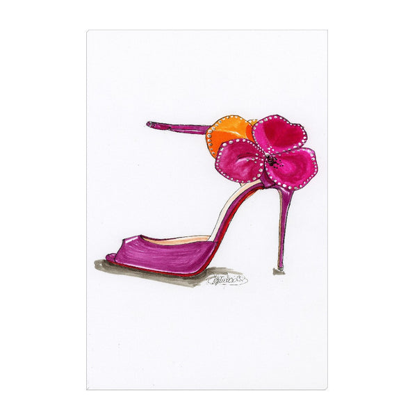 Pink Satin Rose Sandal Canvas Wrap - A Wincy Glass N Design