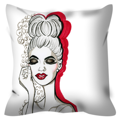 Miss Smokey Throw Pillow - A Wincy Glass N Design