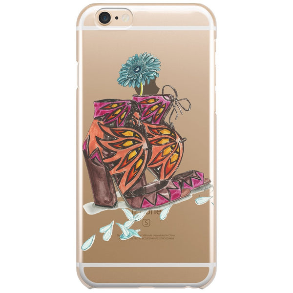 Sandals N Daisy Petals Fashion Illustration Phone Cases - A Wincy Glass N Design