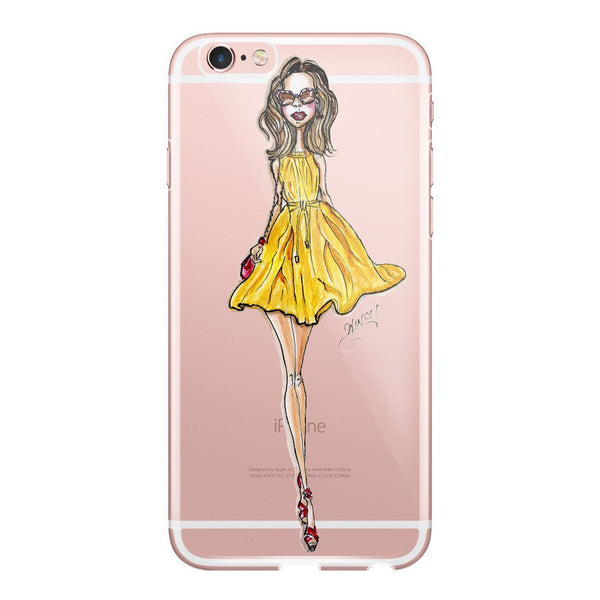 Miss Sunshine Fashion Illustration Phone Cases - A Wincy Glass N Design
