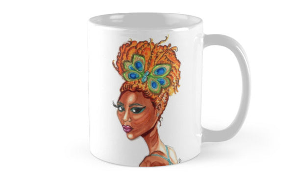 Peacock Butterfly Pinup Mug - A Wincy Glass N Design