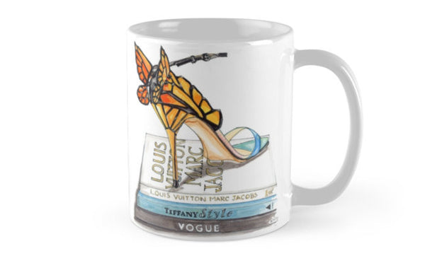 Butterfly Wing Sandal Mug - A Wincy Glass N Design